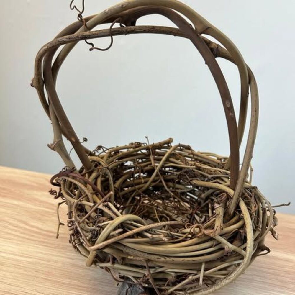 Rustic Twig Baskets with Handles